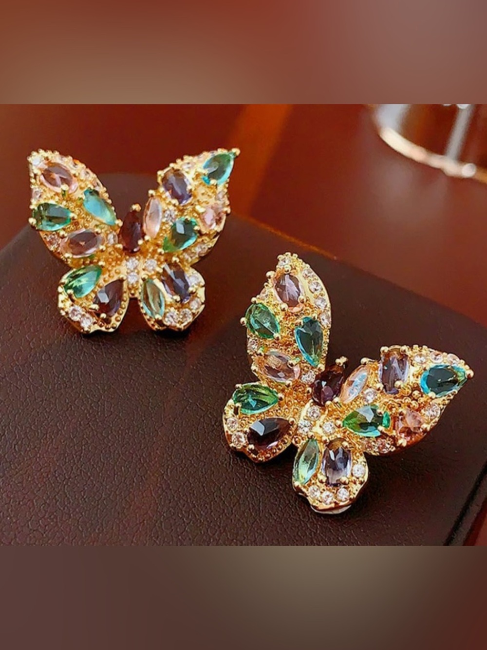 Unique Nordstrom Gemstone Butterfly Earrings
